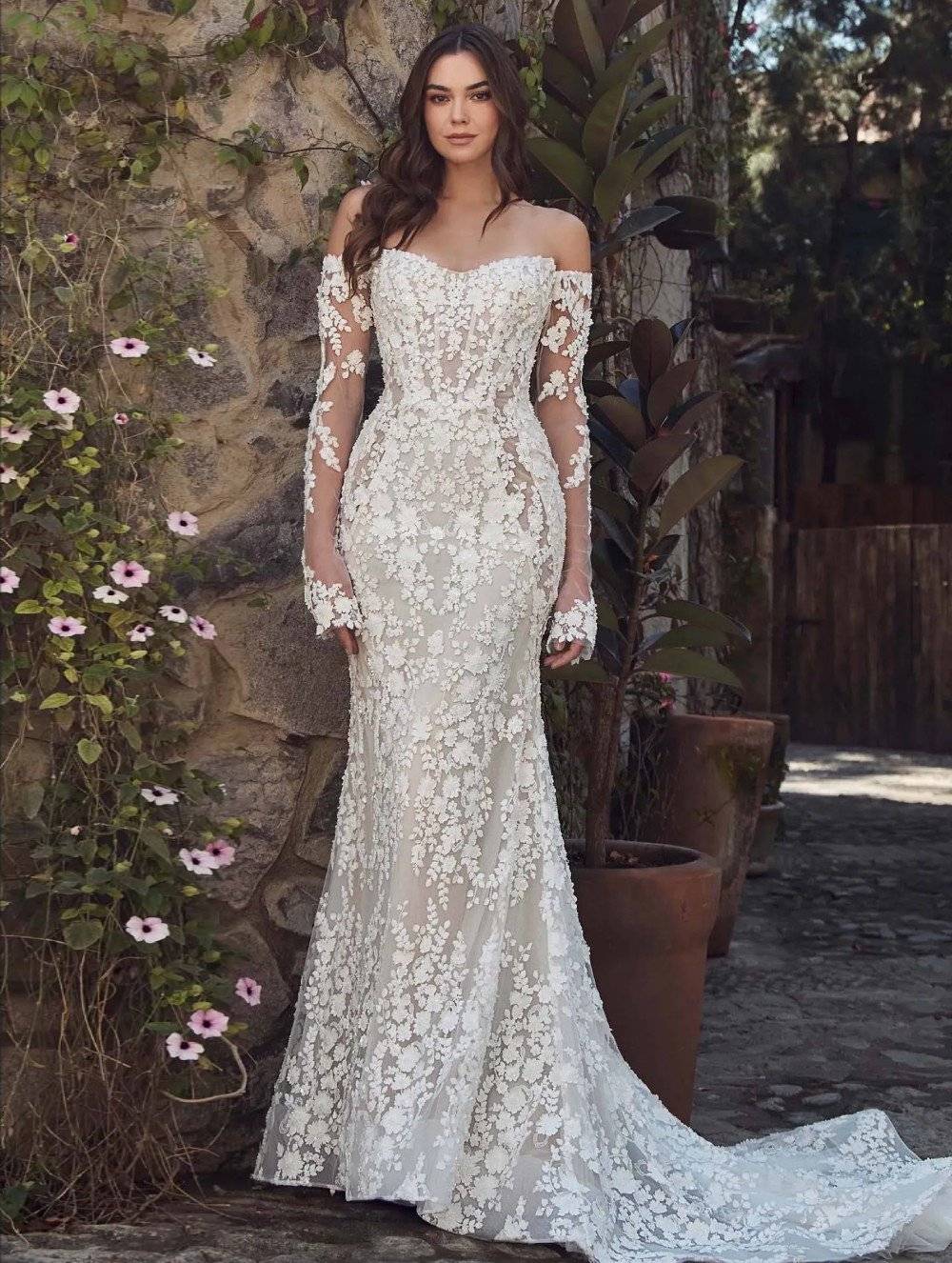 Photo of Model wearing a Calla Blanche bridal gown
